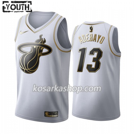 Dres Miami Heat Bam Adebayo 13 Nike 2019-20 Bijela Golden Edition Swingman - Dječji
